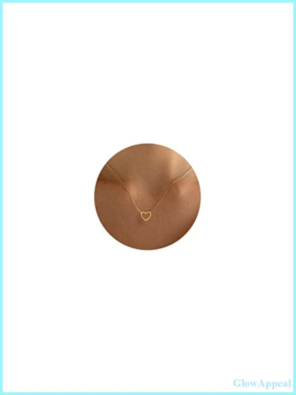 14k Gold Plated Open Heart Pendant Necklace Adjustable Chain